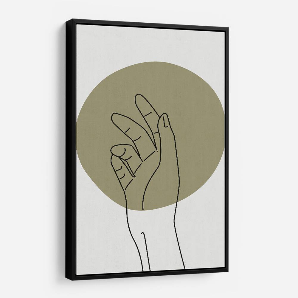 Abstract Minimal Hand #1 Wall Art