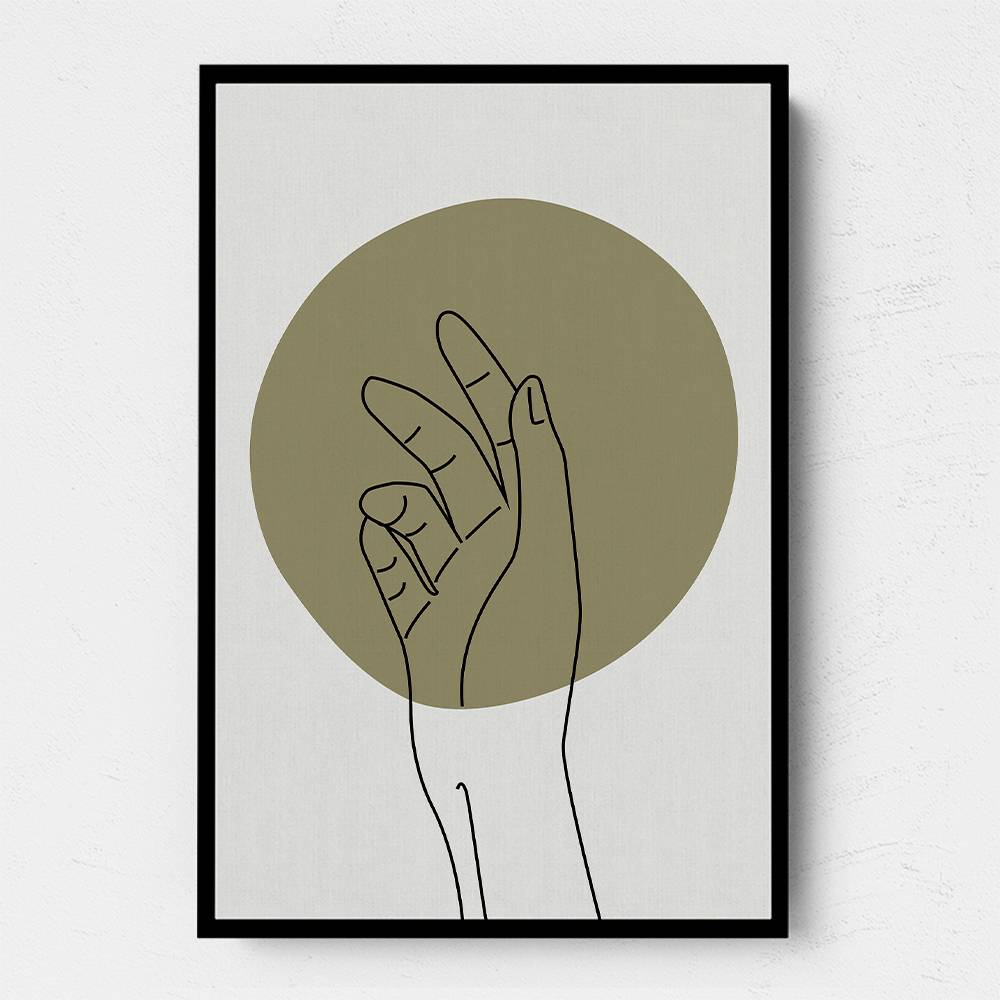 Abstract Minimal Hand #1 Wall Art