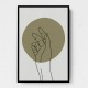 Abstract Minimal Hand #1 Wall Art