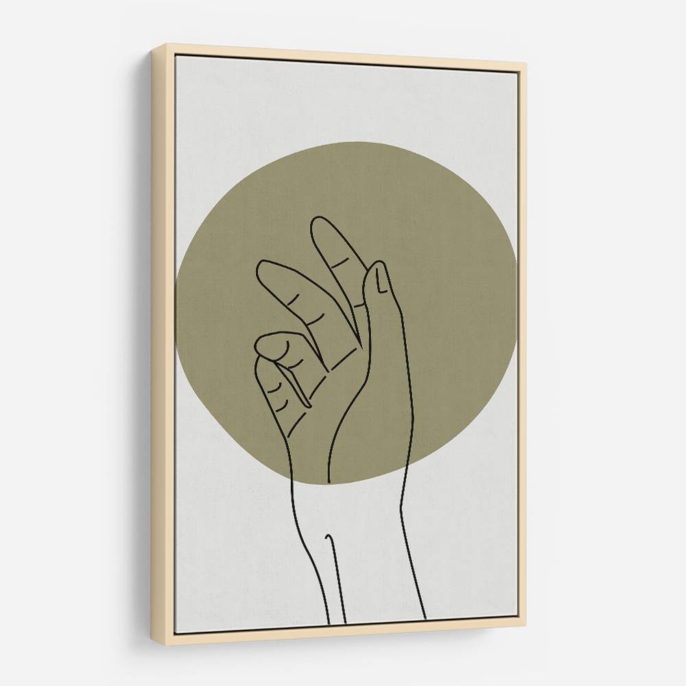 Abstract Minimal Hand #1 Wall Art