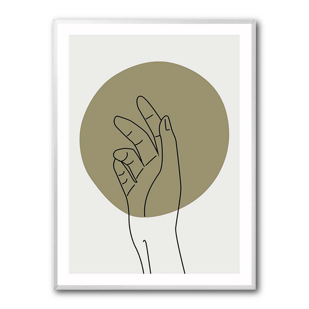 Abstract Minimal Hand #1 Wall Art