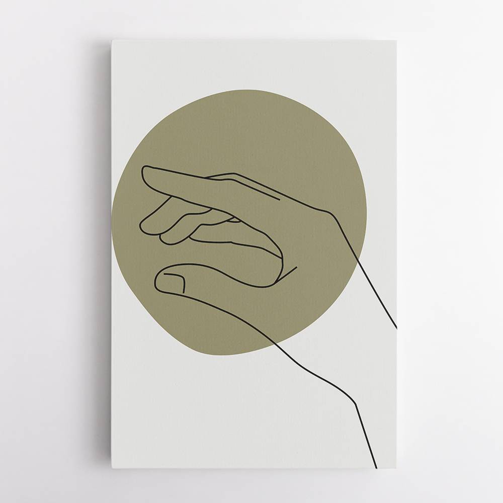 Abstract Minimal Hand #2 Wall Art 