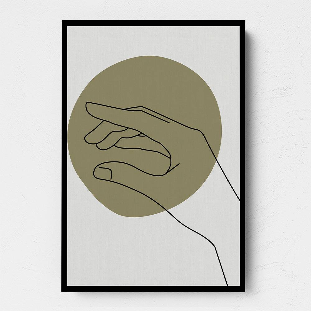 Abstract Minimal Hand #2 Wall Art 