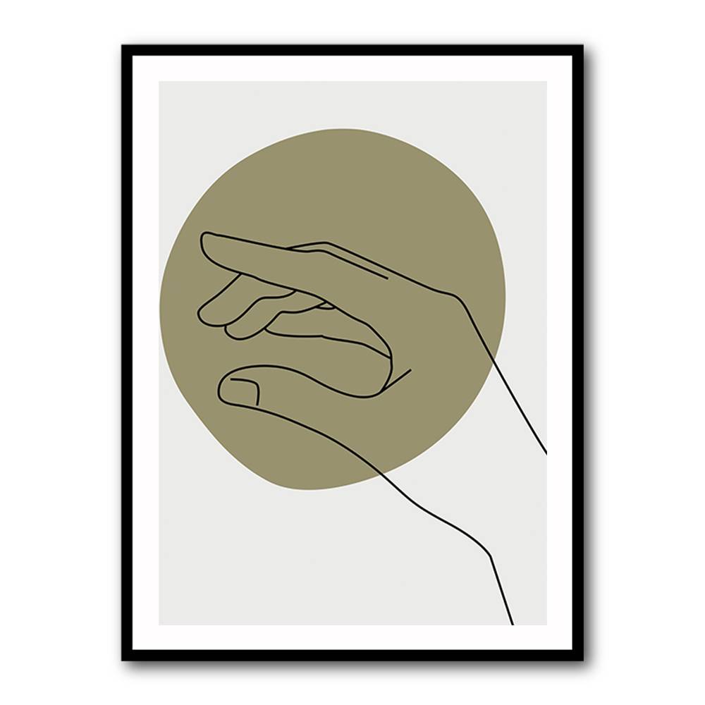 Abstract Minimal Hand #2 Wall Art 