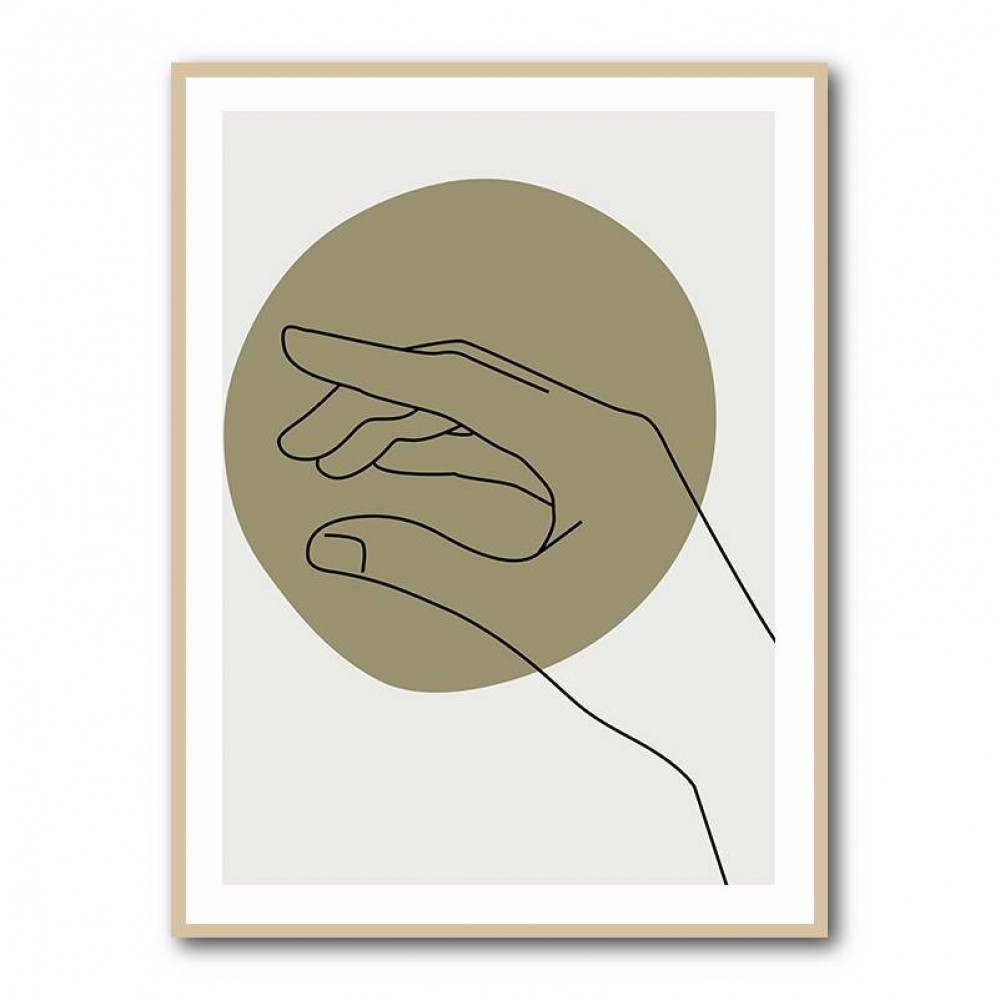 Abstract Minimal Hand #2 Wall Art 