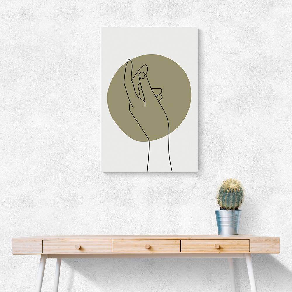 Abstract Minimal Hand #3 Wall Art