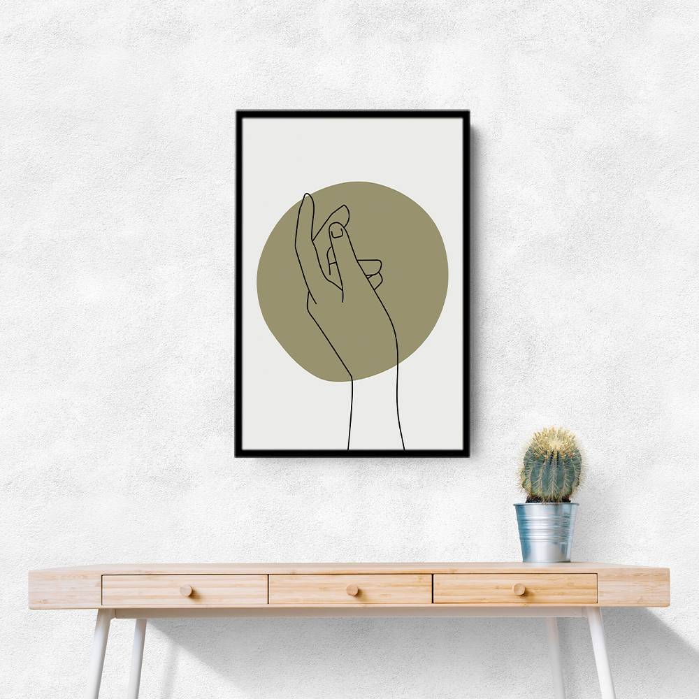 Abstract Minimal Hand #3 Wall Art