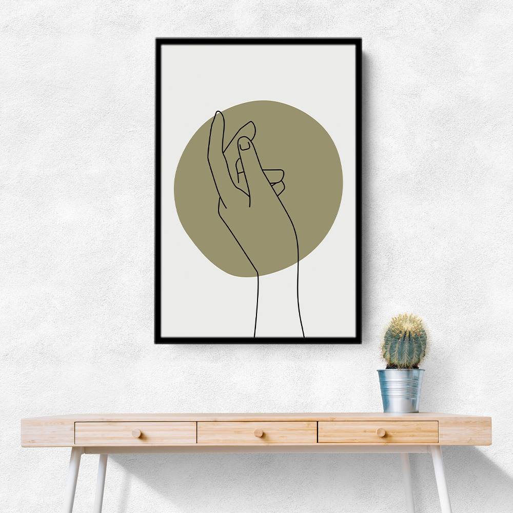 Abstract Minimal Hand #3 Wall Art