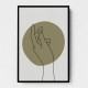 Abstract Minimal Hand #3 Wall Art