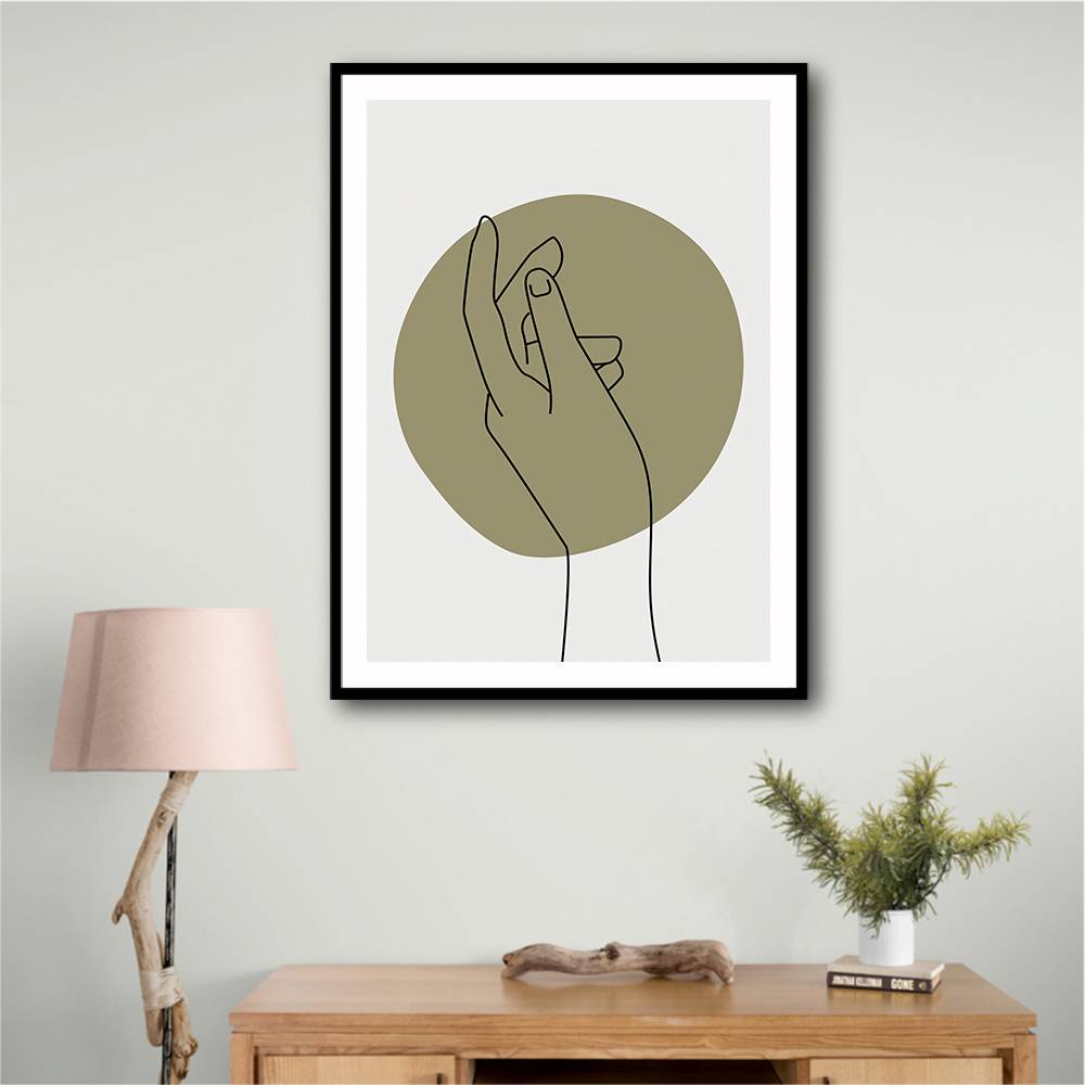 Abstract Minimal Hand #3 Wall Art