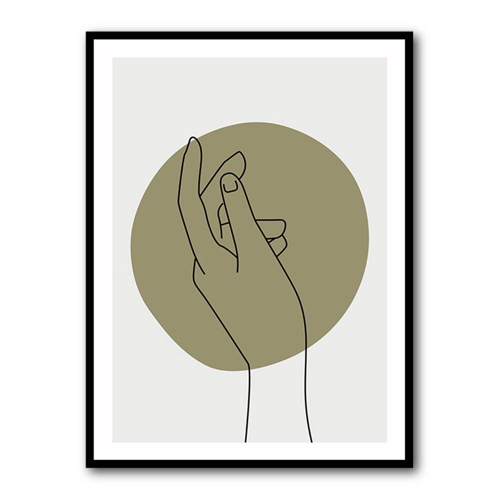 Abstract Minimal Hand #3 Wall Art