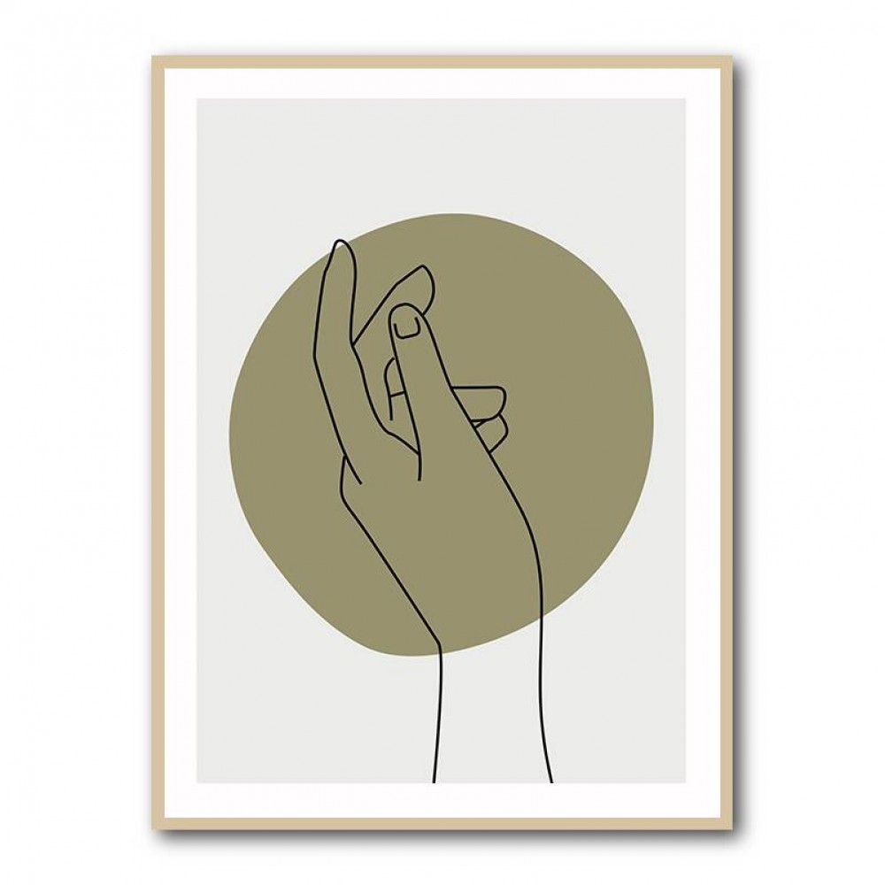 Abstract Minimal Hand #3 Wall Art