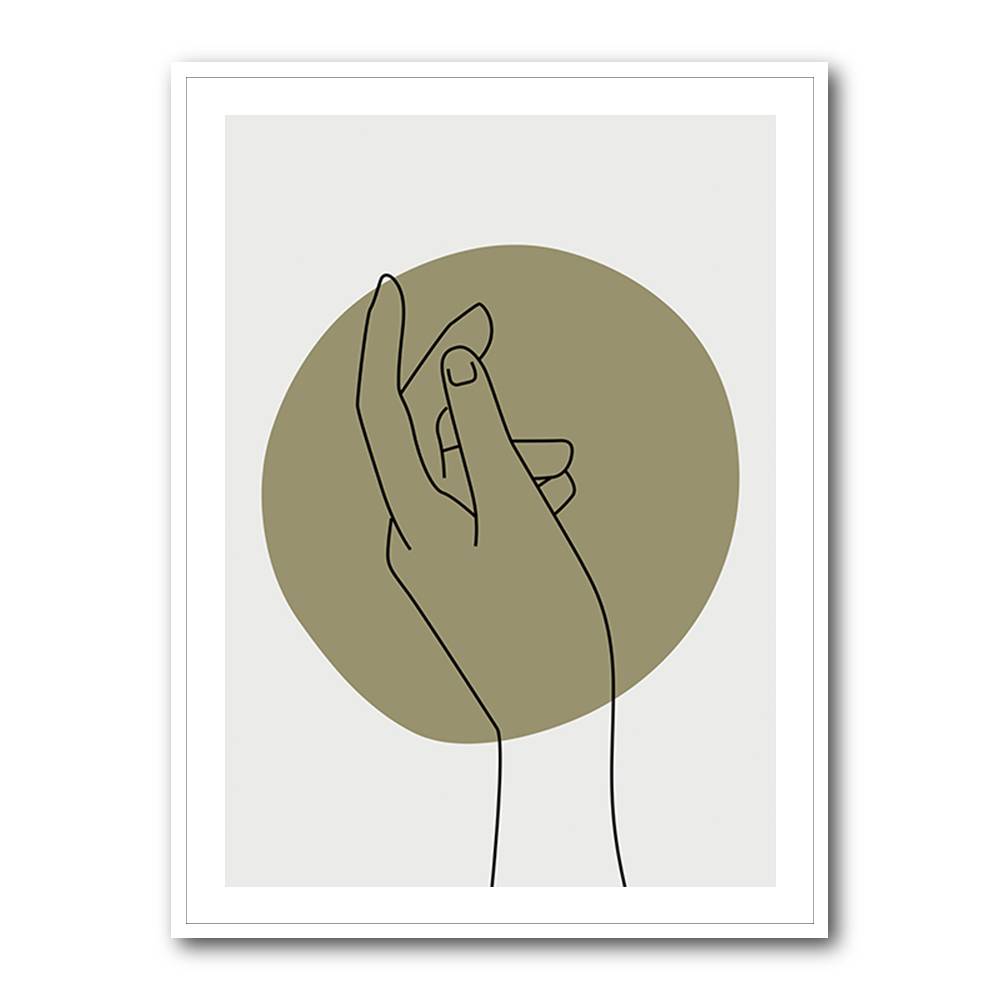 Abstract Minimal Hand #3 Wall Art