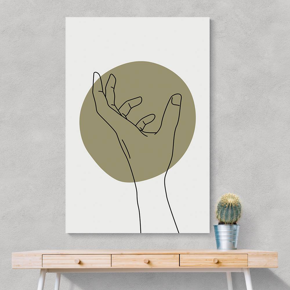 Abstract Minimal Hand #4 Wall Art