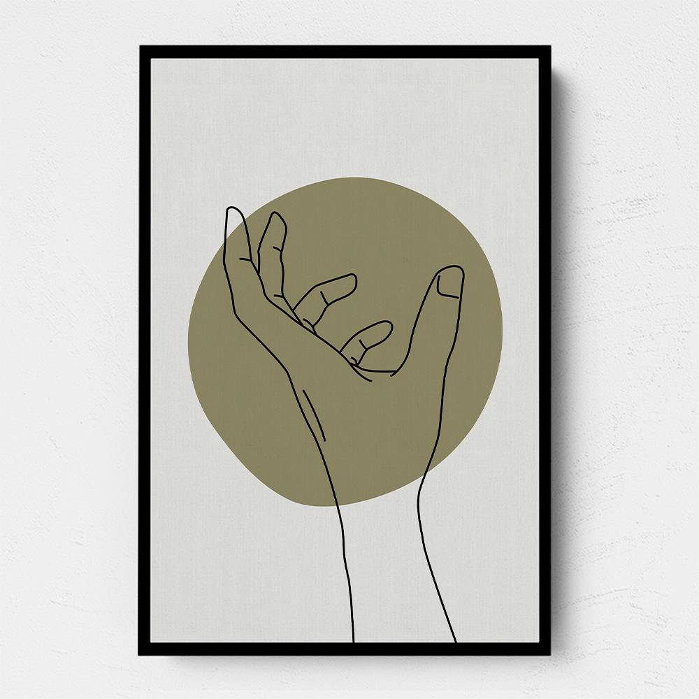 Abstract Minimal Hand #4 Wall Art