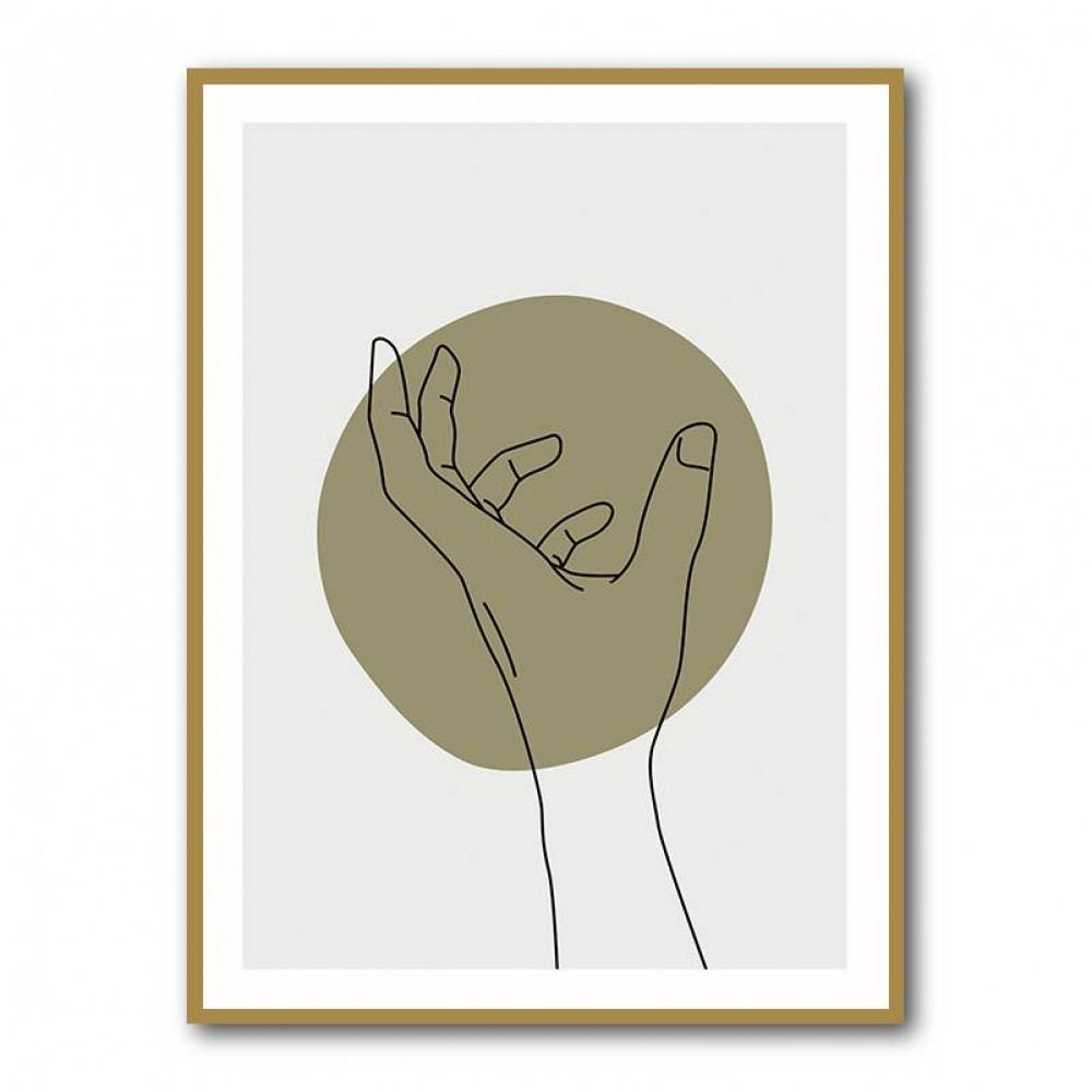 Abstract Minimal Hand #4 Wall Art