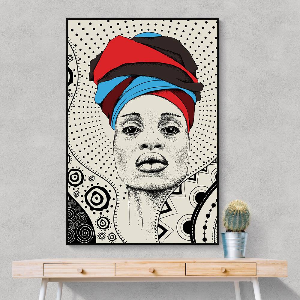 Abstract Minimal Strong Woman Wall Art