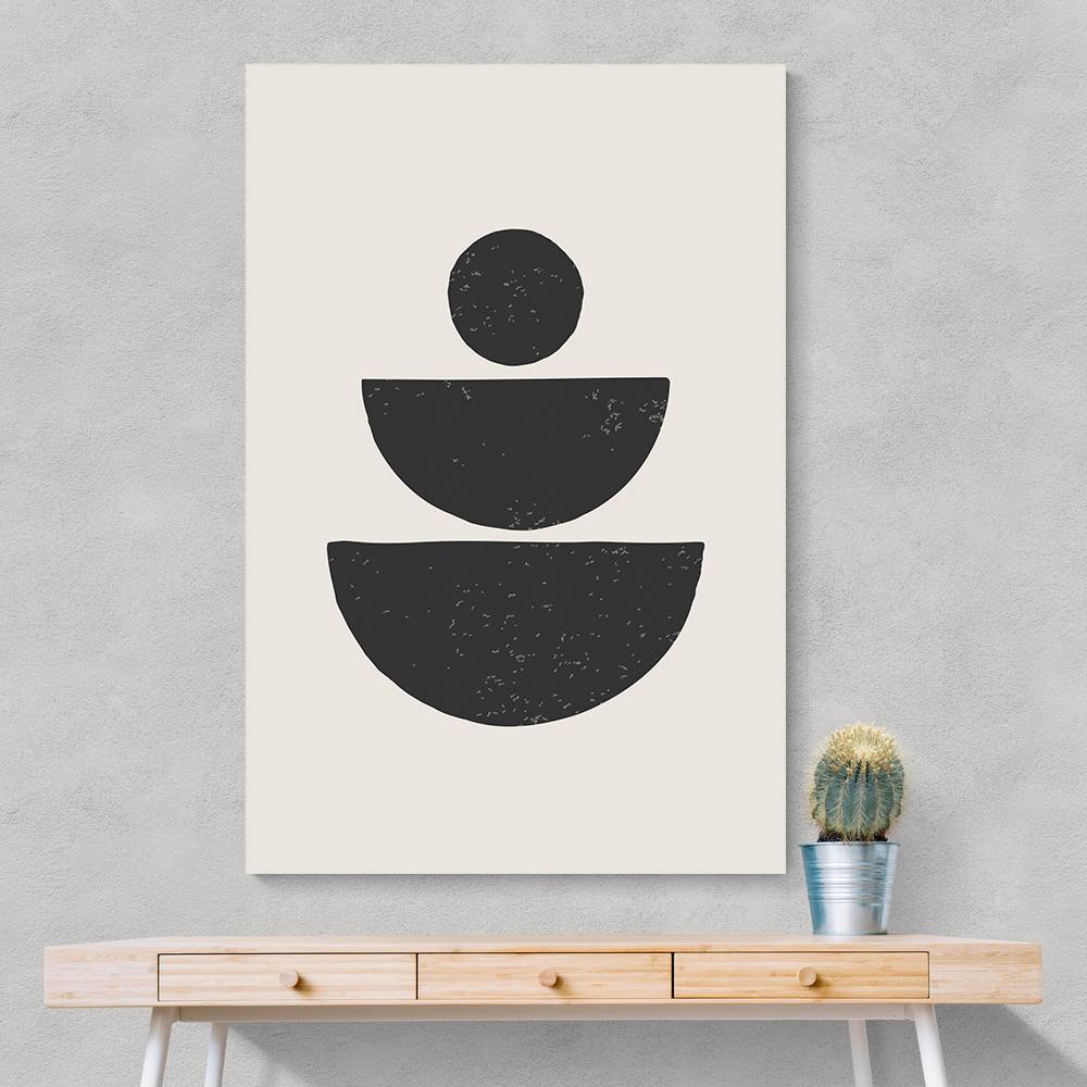 Black Abstract Shapes Series #1 Wall Art