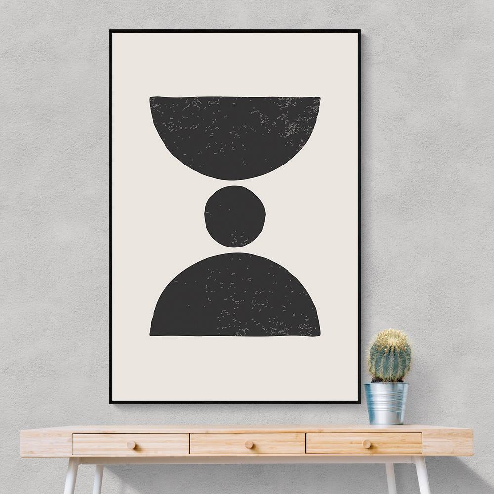 Black Abstract Shapes Series #3 Wall Art