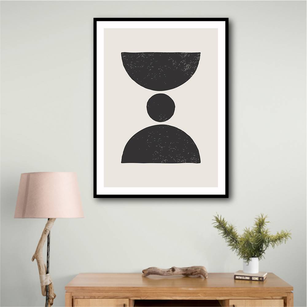 Black Abstract Shapes Series #3 Wall Art