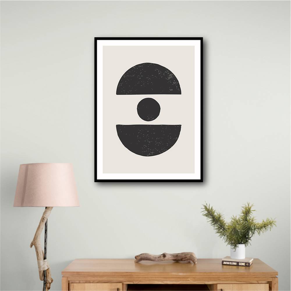 Black Abstract Shapes Series #4 Wall Art