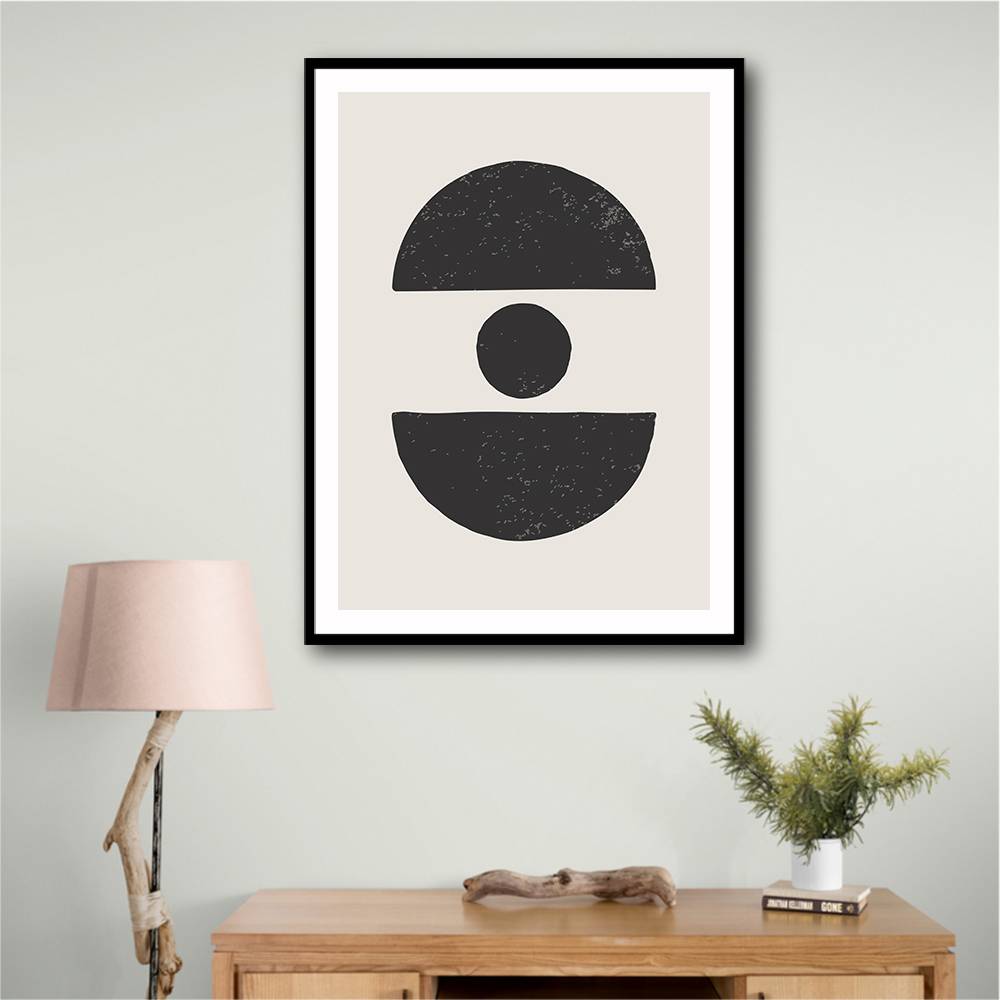 Black Abstract Shapes Series #4 Wall Art