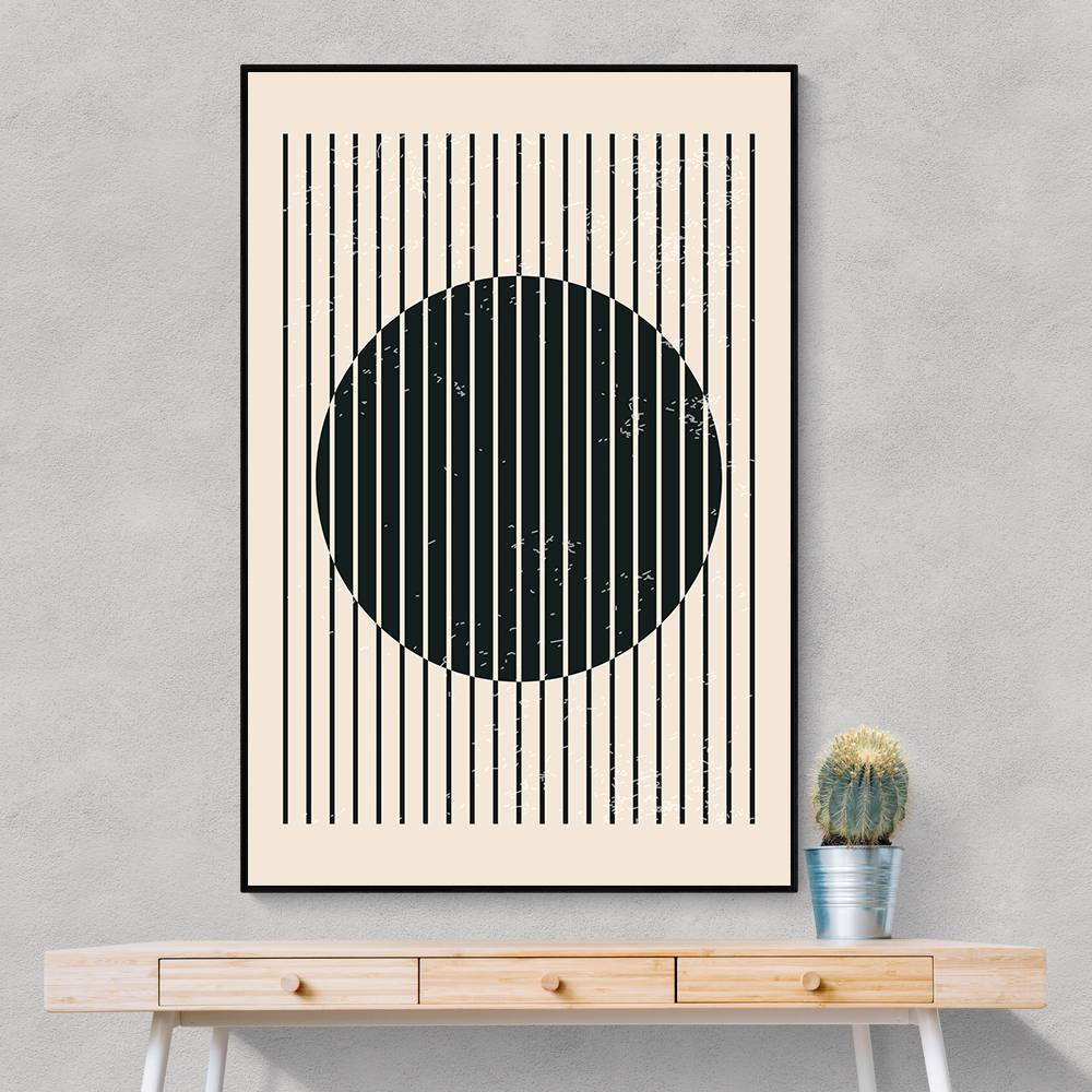 Black And White Geometric Shapes #1 Wall Art