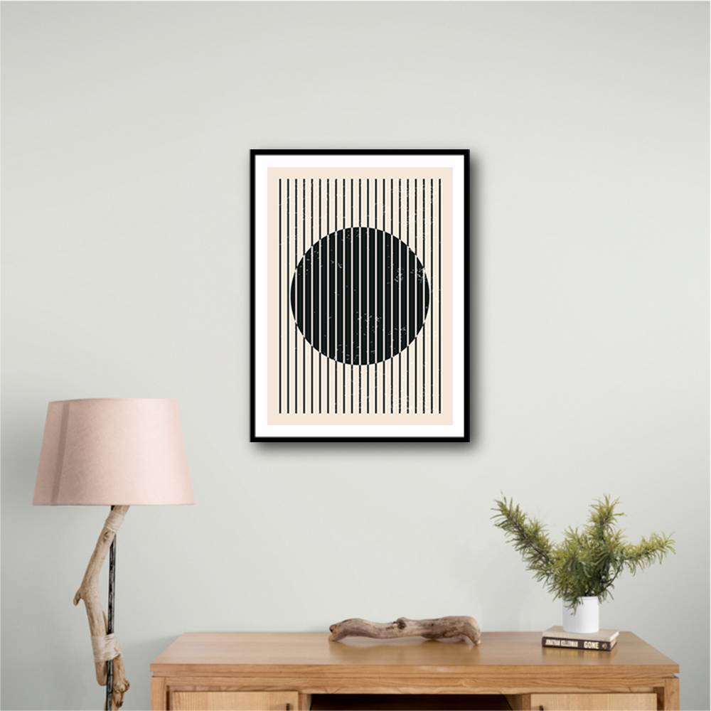 Black And White Geometric Shapes #1 Wall Art