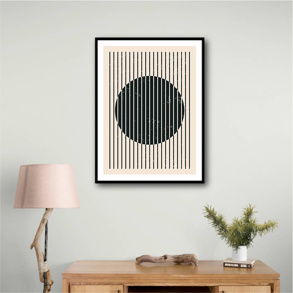 Black And White Geometric Shapes #1 Wall Art