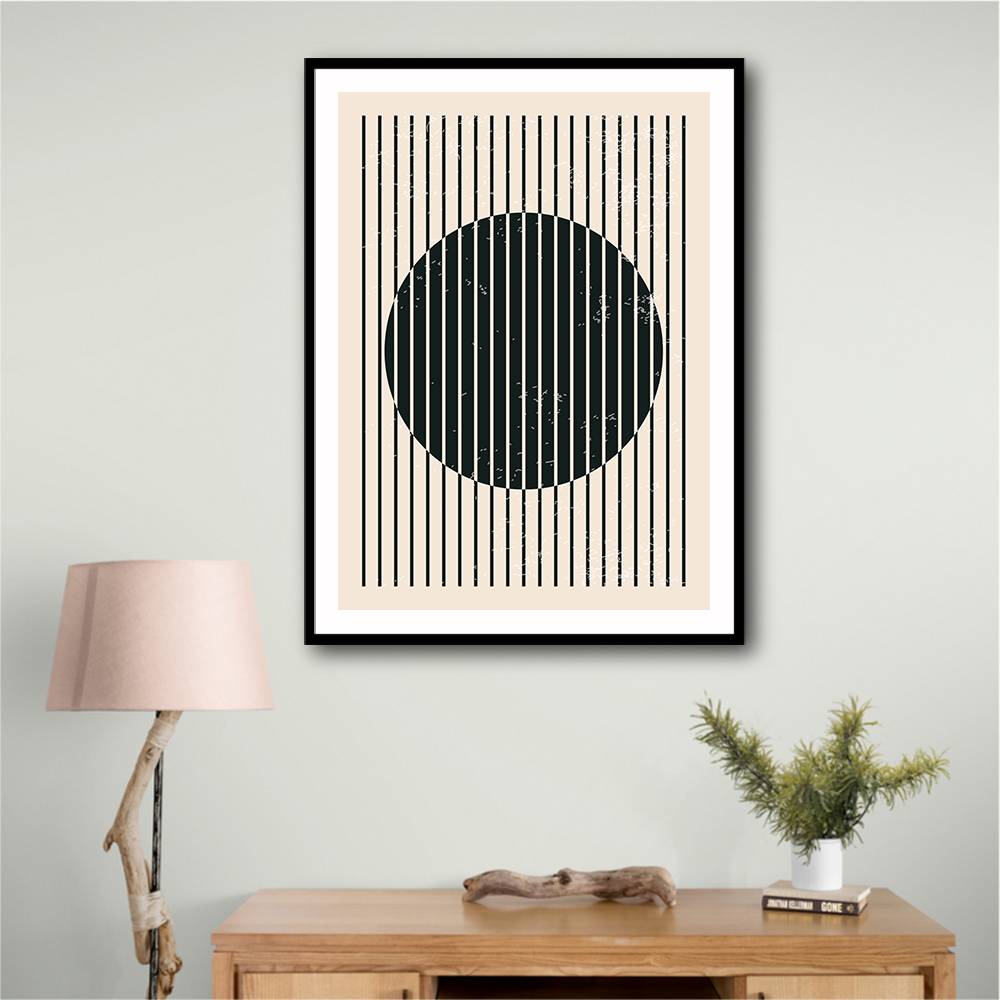 Black And White Geometric Shapes #1 Wall Art