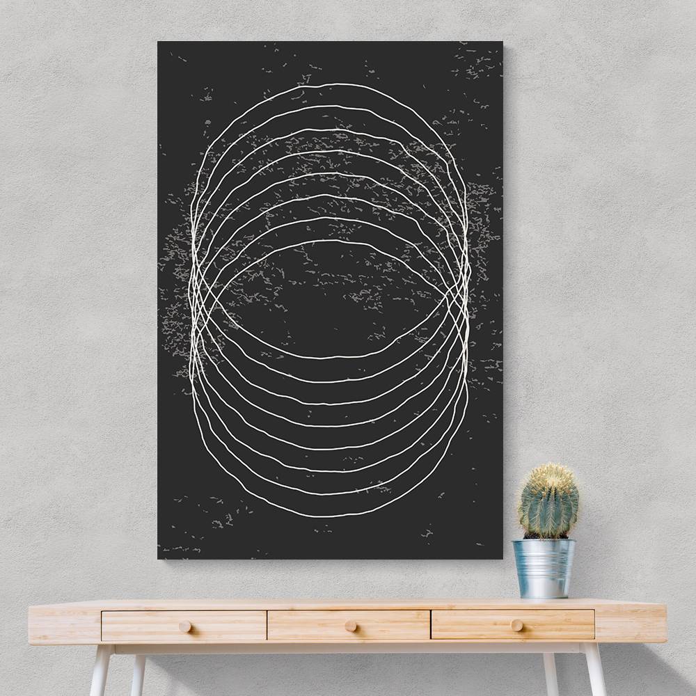 Black And White Circles Wall Art