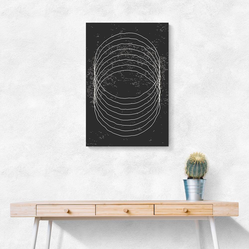 Black And White Circles Wall Art