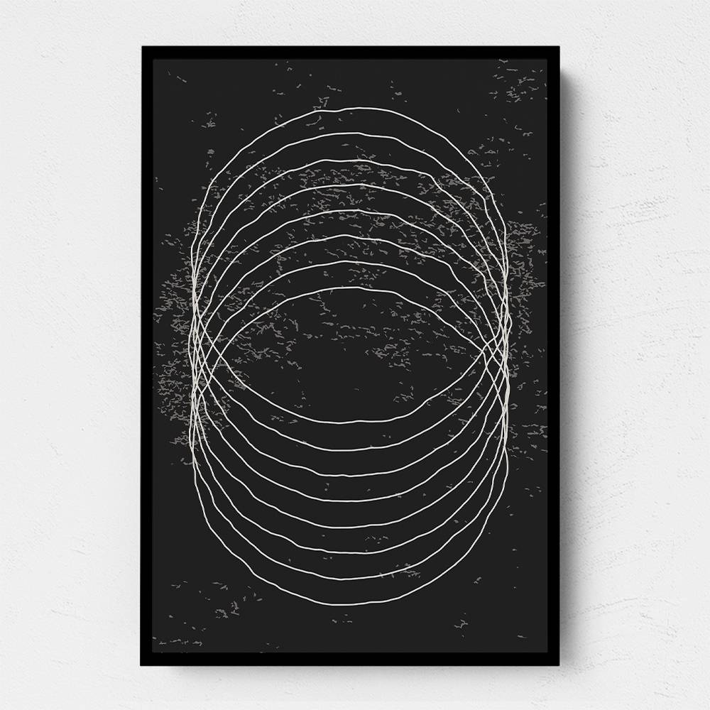 Black And White Circles Wall Art