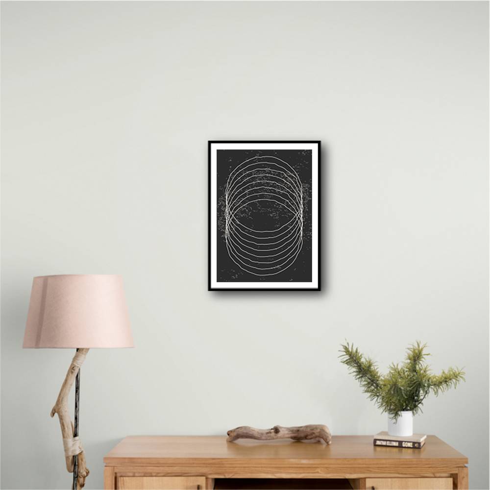 Black And White Circles Wall Art