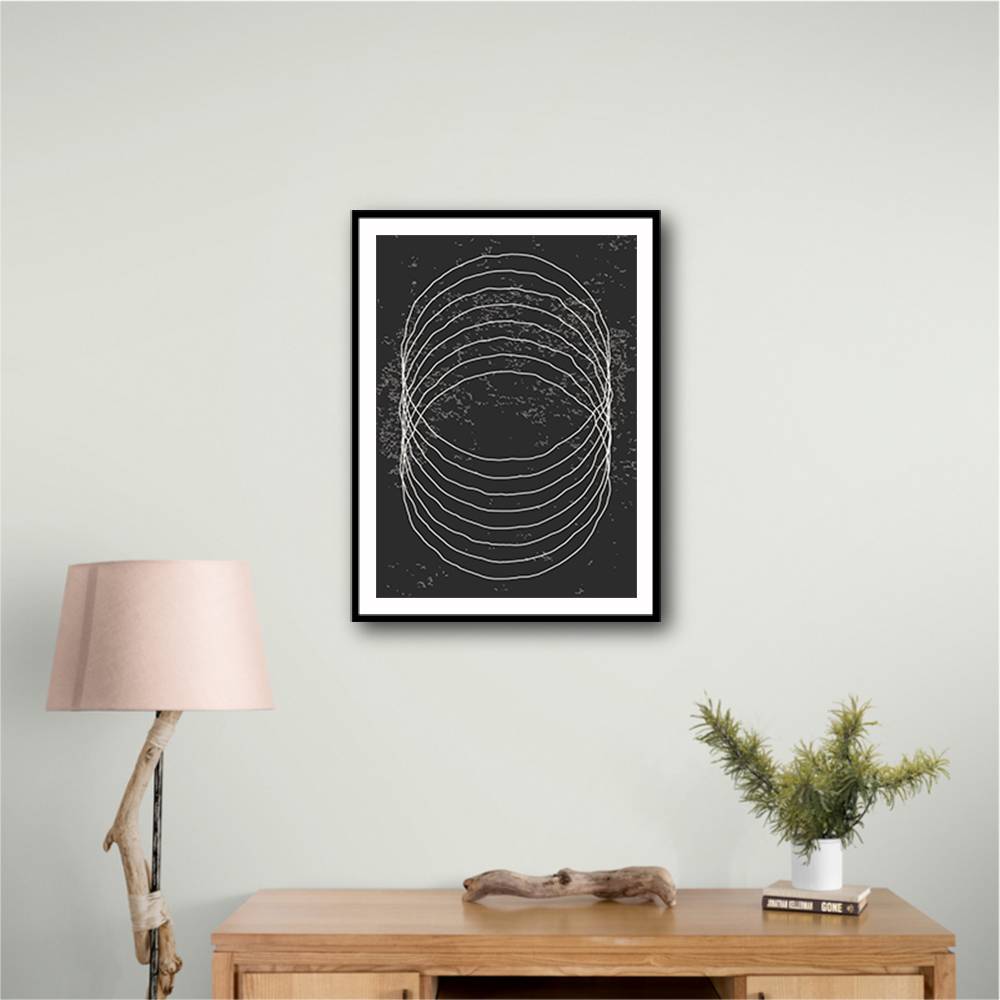 Black And White Circles Wall Art