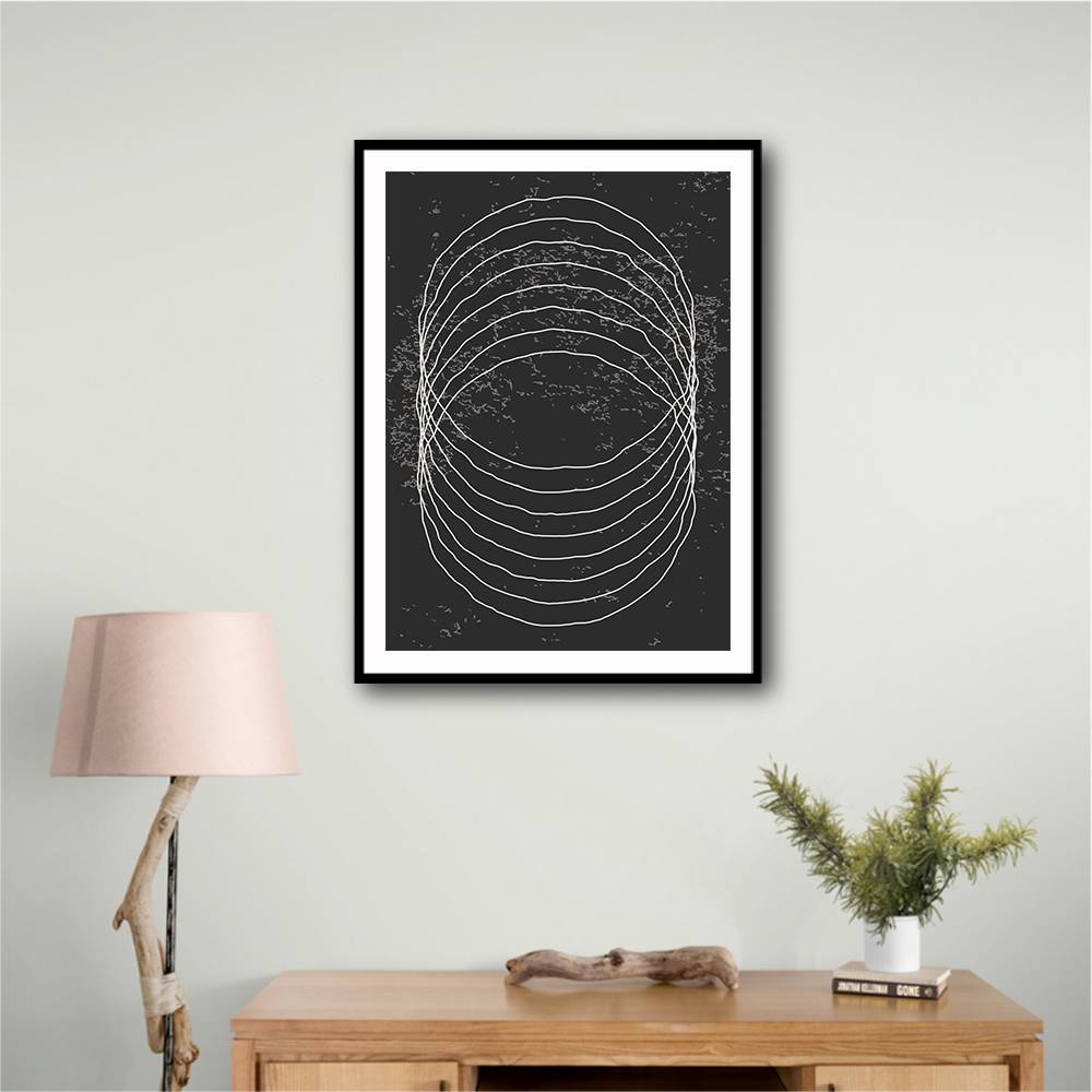 Black And White Circles Wall Art