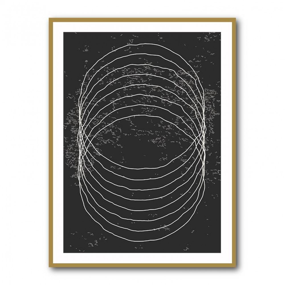 Black And White Circles Wall Art