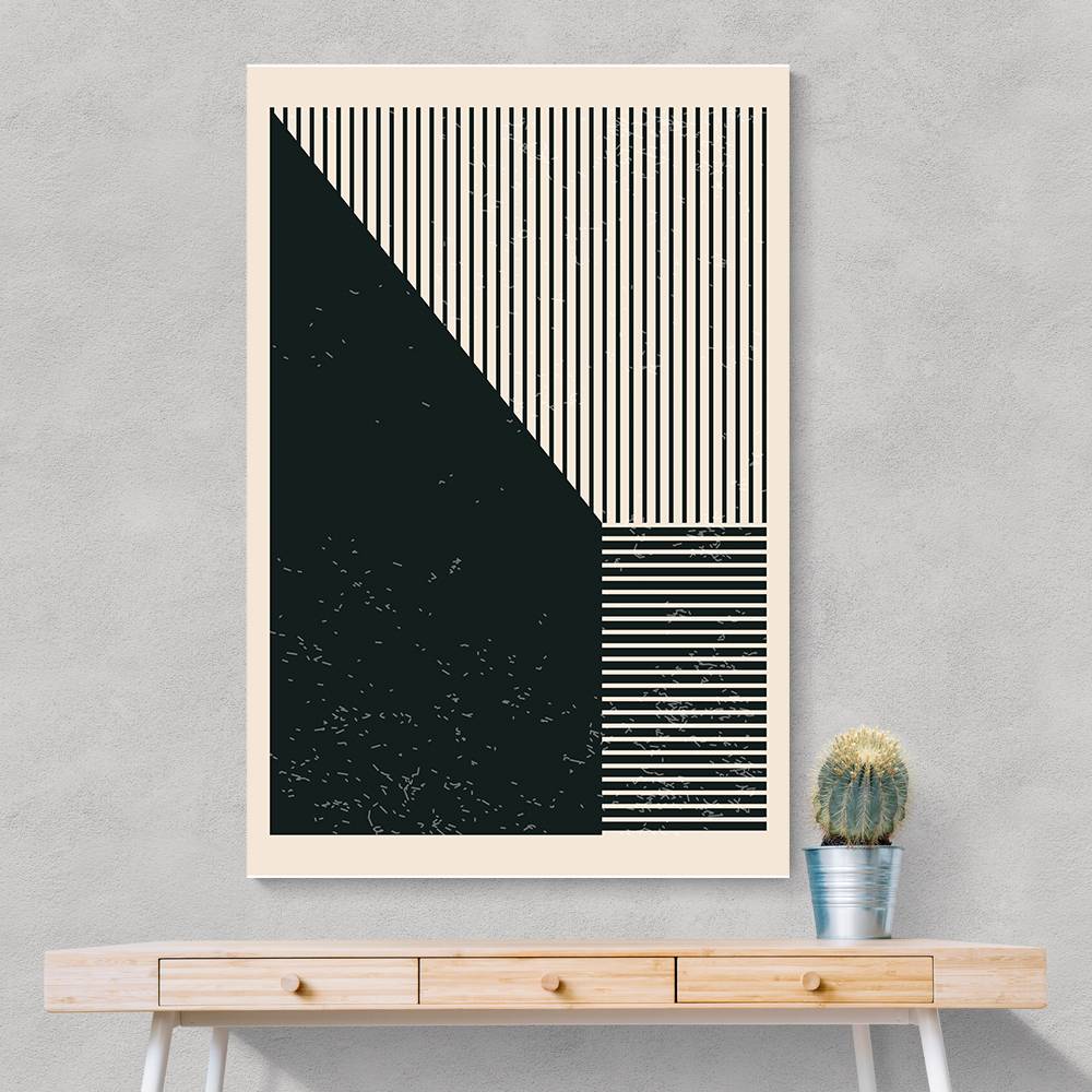 Black And White Geometric Shapes #3 Wall Art