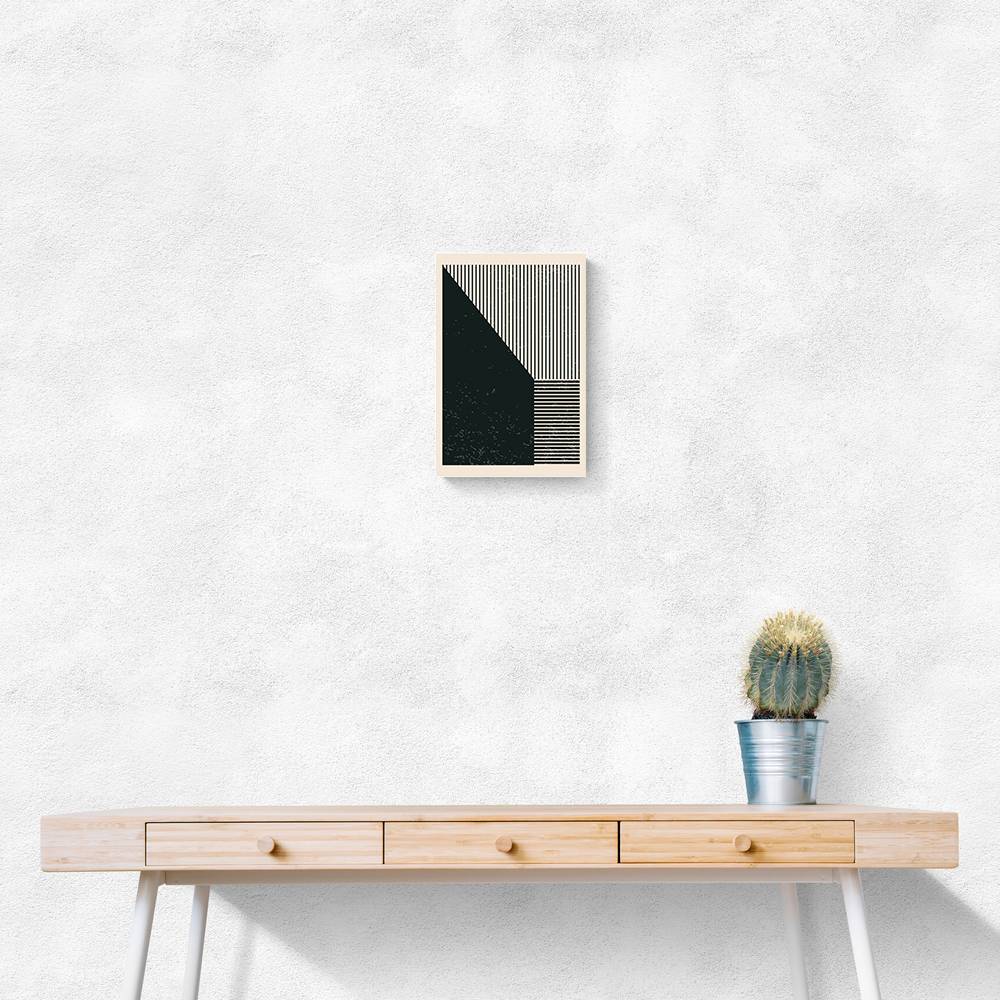 Black And White Geometric Shapes #3 Wall Art