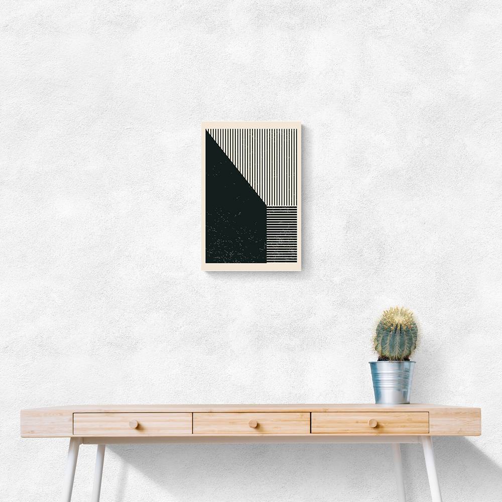 Black And White Geometric Shapes #3 Wall Art