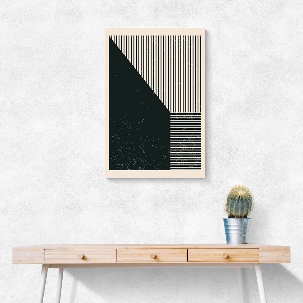 Black And White Geometric Shapes #3 Wall Art