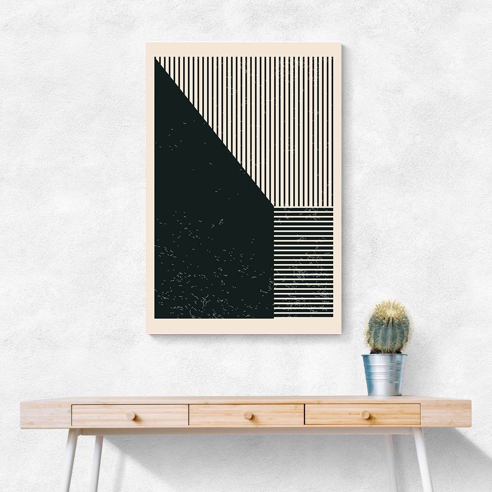 Black And White Geometric Shapes #3 Wall Art