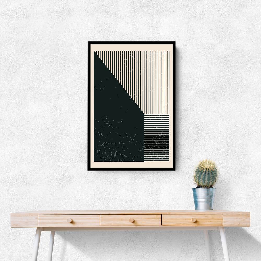 Black And White Geometric Shapes #3 Wall Art