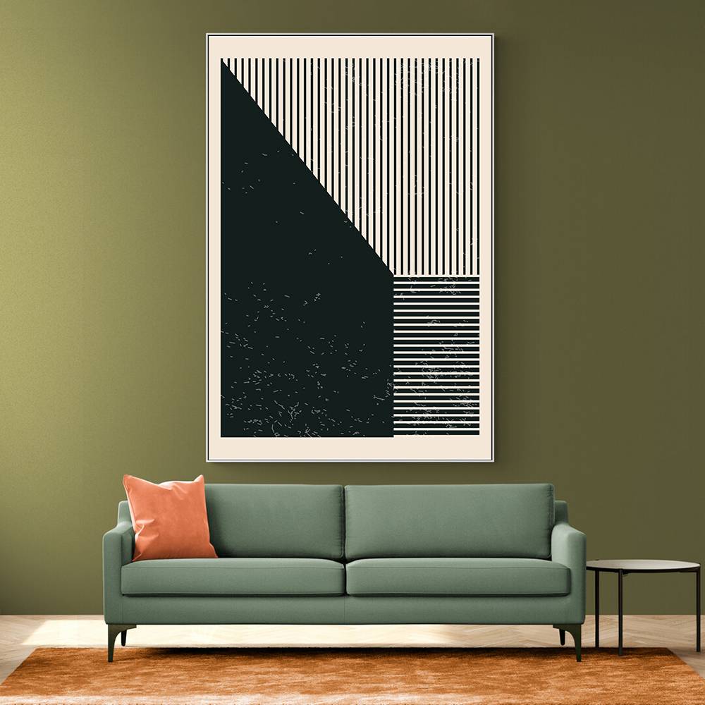 Black And White Geometric Shapes #3 Wall Art