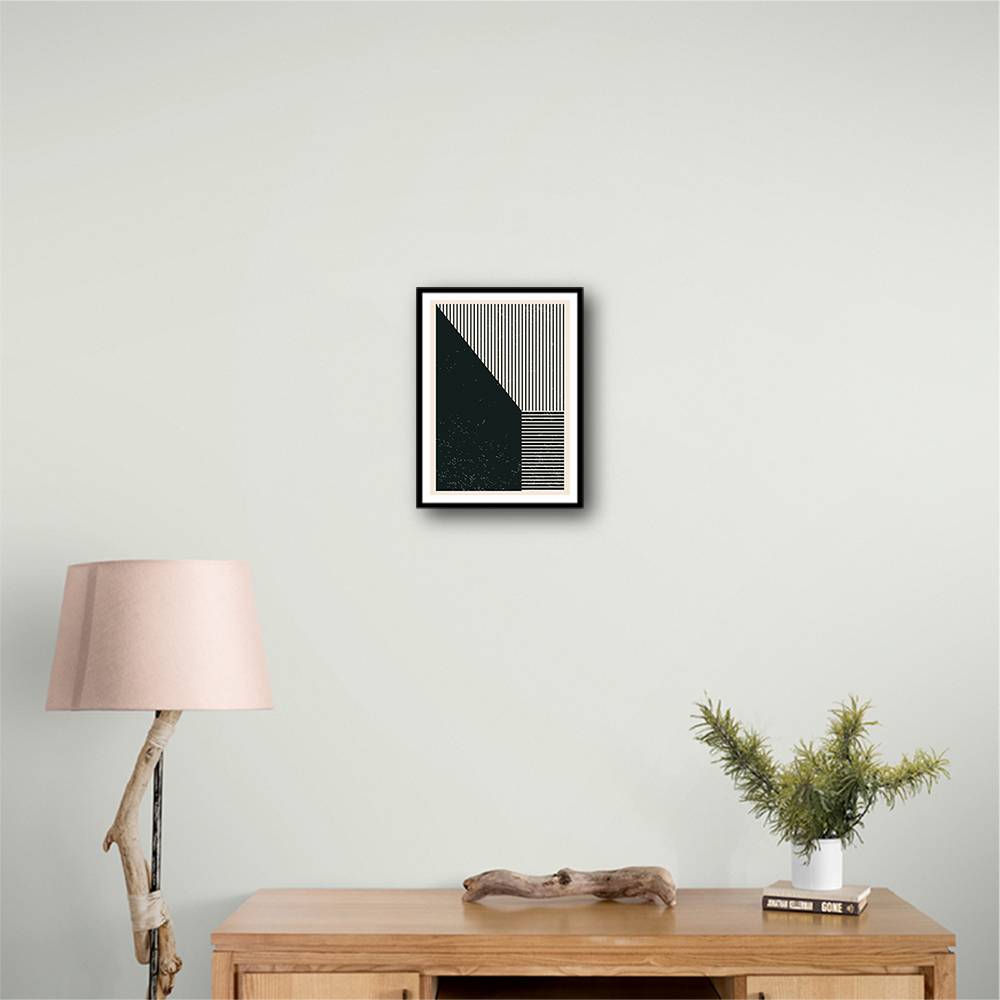 Black And White Geometric Shapes #3 Wall Art