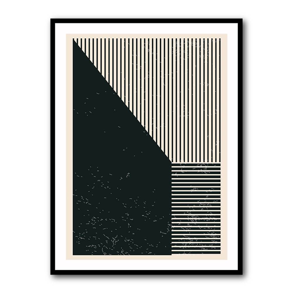 Black And White Geometric Shapes #3 Wall Art