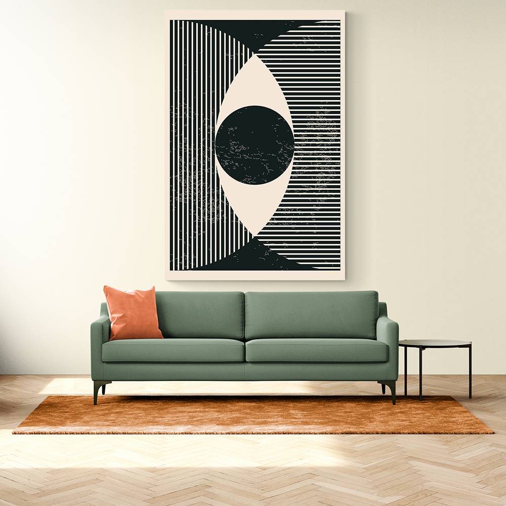 Black And White Geometric Shapes #2 Wall Art