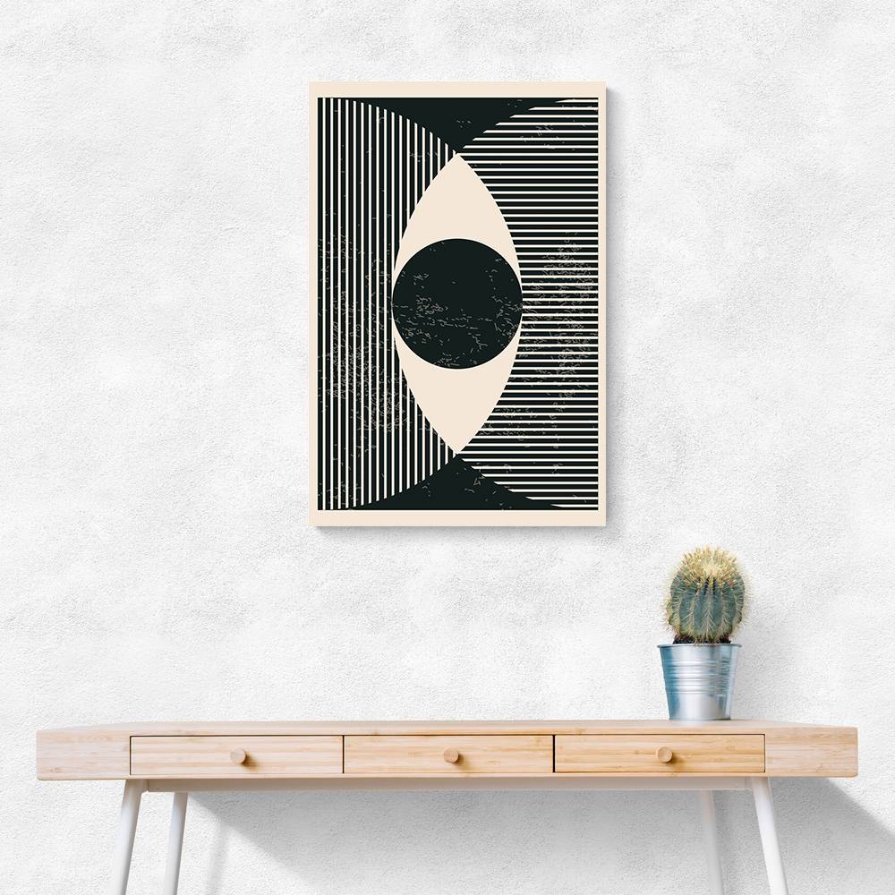 Black And White Geometric Shapes #2 Wall Art