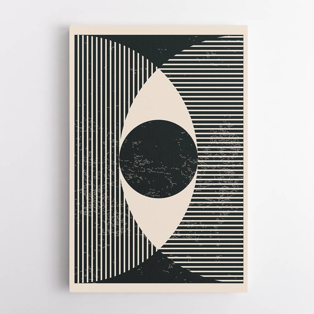 Black And White Geometric Shapes #2 Wall Art