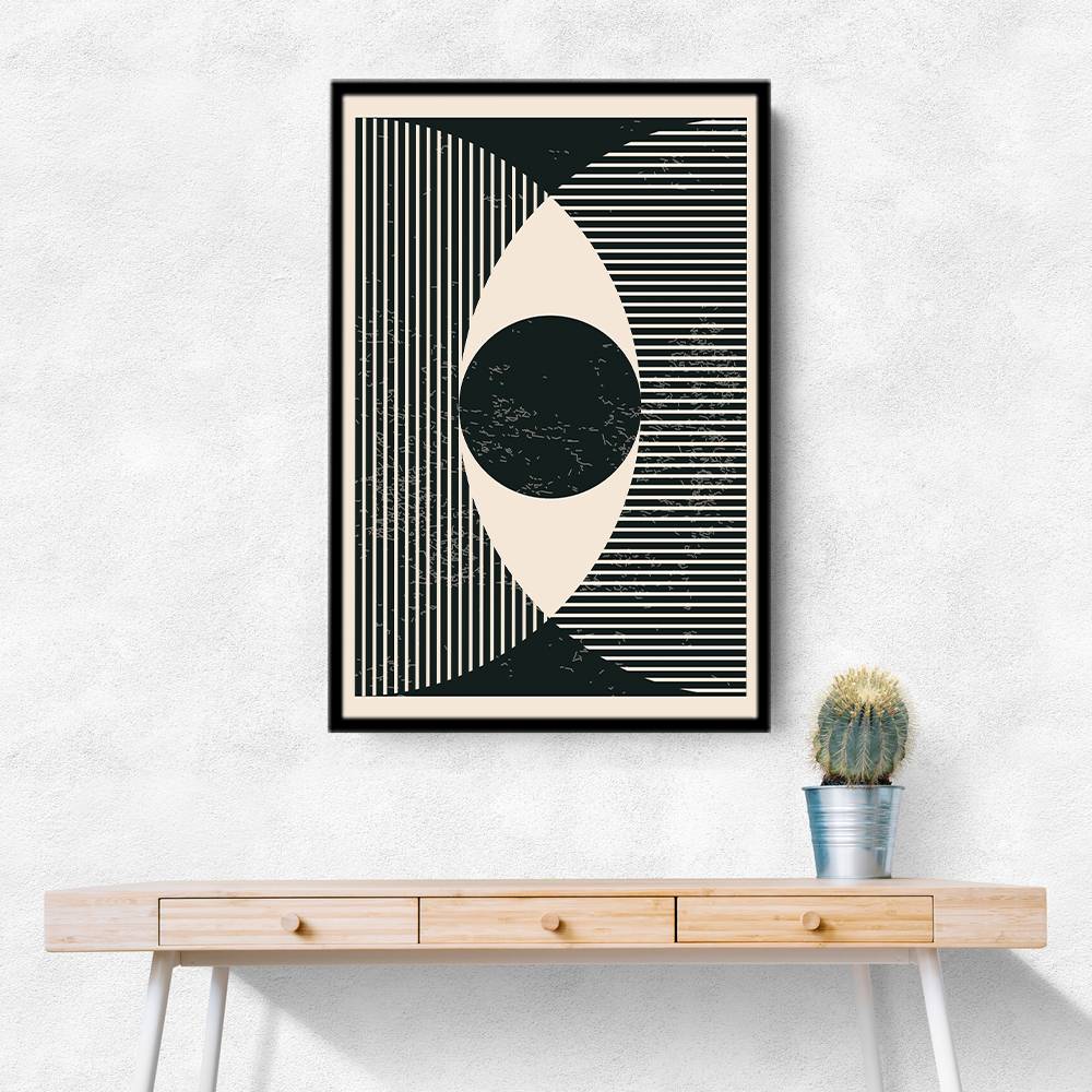 Black And White Geometric Shapes #2 Wall Art